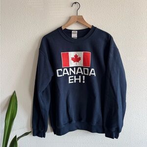 Gildan Navy Blue Canada Crewneck Sweater